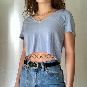 baby blue crop top